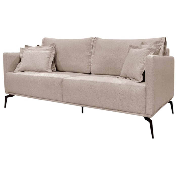 Sofa Liv 2 Lugares 160cm Pes Aço Linho 231 Areia Ezz