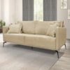 Sofa Liv 2 Lugares 160cm Pes Aço Linho 231 Dourado Ezz