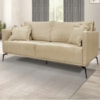 Sofa Liv 2 Lugares 160cm Pes Aço Linho 231 Dourado Ezz