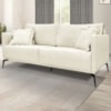 Sofa Liv 2 Lugares 160cm Pes Aço Linho 231 Natural Ezz