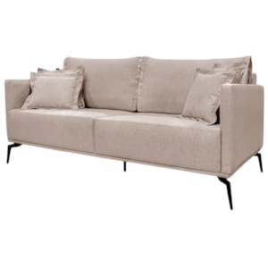 Sofa Liv 2 Lugares 180cm Pes Aço Linho 232 Areia Ezz