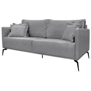 Sofa Liv 2 Lugares 180cm Pes Aço Linho 232 Cinza Ezz