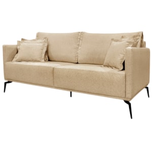 Sofa Liv 2 Lugares 180cm Pes Aço Linho 232 Dourado Ezz