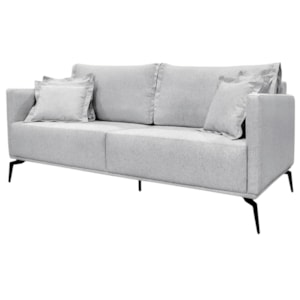 Sofa Liv 2 Lugares 180cm Pes Aço Linho 232 Grigio Ezz