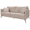 Sofa Liv 3 Lugares 200cm Pes Aço Linho 233 Areia Ezz