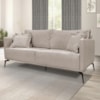 Sofa Liv 3 Lugares 200cm Pes Aço Linho 233 Areia Ezz