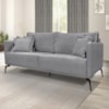 Sofa Liv 3 Lugares 200cm Pes Aço Linho 233 Cinza Ezz