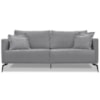Sofa Liv 3 Lugares 200cm Pes Aço Linho 233 Cinza Ezz