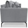 Sofa Liv 3 Lugares 200cm Pes Aço Linho 233 Cinza Ezz