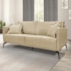 Sofa Liv 3 Lugares 200cm Pes Aço Linho 233 Dourado Ezz