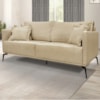 Sofa Liv 3 Lugares 200cm Pes Aço Linho 233 Dourado Ezz