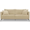 Sofa Liv 3 Lugares 200cm Pes Aço Linho 233 Dourado Ezz