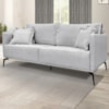 Sofa Liv 3 Lugares 200cm Pes Aço Linho 233 Grigio Ezz