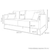 Sofa Liv 3 Lugares 200cm Pes Aço Linho 233 Grigio Ezz