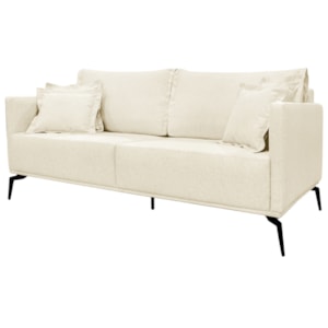 Sofa Liv 3 Lugares 200cm Pes Aço Linho 233 Perola Ezz