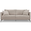 Sofa Liv 3 Lugares 220cm Pes Aço Linho 234 Areia Ezz