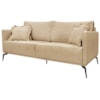Sofa Liv 3 Lugares 220cm Pes Aço Linho 234 Dourado Ezz