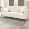 Sofa Liv 3 Lugares 220cm Pes Aço Linho 234 Natural Ezz
