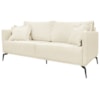 Sofa Liv 3 Lugares 220cm Pes Aço Linho 234 Perola Ezz