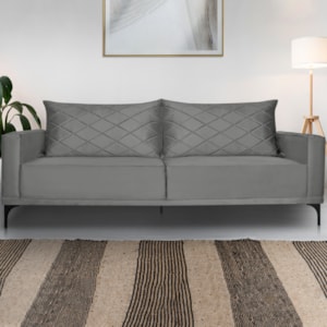 Sofa Living 2 Lugares Nori 160cm Veludo Deluxe 2938 Ezz