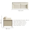 Sofá Living 2 Lugares Royal 162 cm Pes Madeira Boucle TCE 1010 MOLL