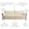 Sofá Living 2 Lugares Royal 162 cm Pes Madeira Boucle TCE 1010 MOLL
