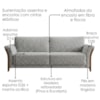 Sofá Living 2 Lugares Royal 162 cm Pes Madeira Boucle TCE 1018 MOLL