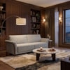 Sofá Living 2 Lugares Royal 162 cm Pes Madeira Boucle TCE 1018 MOLL