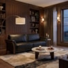 Sofá Living 2 Lugares Royal 162 cm Pes Madeira Courino TCS 724 MOLL