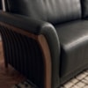 Sofá Living 2 Lugares Royal 162 cm Pes Madeira Courino TCS 724 MOLL
