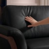 Sofá Living 2 Lugares Royal 162 cm Pes Madeira Courino TCS 724 MOLL