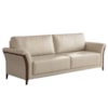 Sofá Living 2 Lugares Royal 162 cm Pes Madeira Courino TCS 725 MOLL