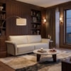Sofá Living 2 Lugares Royal 162 cm Pes Madeira Courino TCS 725 MOLL