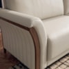 Sofá Living 2 Lugares Royal 162 cm Pes Madeira Courino TCS 725 MOLL