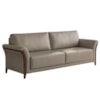 Sofá Living 2 Lugares Royal 162 cm Pes Madeira Courino TCS 726 MOLL