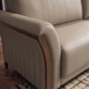 Sofá Living 2 Lugares Royal 162 cm Pes Madeira Courino TCS 726 MOLL