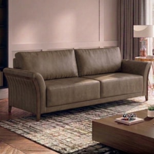 Sofá Living 2 Lugares Royal 162 cm Pes Madeira Courino TCS 729 MOLL