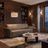 Sofá Living 2 Lugares Royal 162 cm Pes Madeira Courino TCS 729 MOLL