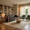 Sofá Living Capitone 2 Lugares Milano 188 cm Pes Madeira Courino TCS 721 MOLL