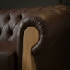 Sofá Living Capitone 2 Lugares Milano 188 cm Pes Madeira Courino TCS 721 MOLL