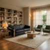 Sofá Living Capitone 2 Lugares Milano 188 cm Pes Madeira Courino TCS 724 MOLL