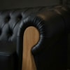 Sofá Living Capitone 2 Lugares Milano 188 cm Pes Madeira Courino TCS 724 MOLL