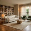 Sofá Living Capitone 2 Lugares Milano 188 cm Pes Madeira Courino TCS 725 MOLL