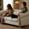 Sofá Living Capitone 2 Lugares Milano 188 cm Pes Madeira Courino TCS 725 MOLL