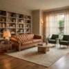 Sofá Living Capitone 2 Lugares Milano 188 cm Pes Madeira Courino TCS 727 MOLL