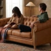 Sofá Living Capitone 2 Lugares Milano 188 cm Pes Madeira Courino TCS 727 MOLL