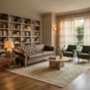 Sofá Living Capitone 2 Lugares Milano 188 cm Pes Madeira Courino TCS 729 MOLL