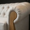 Sofá Living Capitone 2 Lugares Milano 188 cm Pes Madeira Linho TCS 701 MOLL