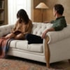 Sofá Living Capitone 2 Lugares Milano 188 cm Pes Madeira Linho TCS 701 MOLL