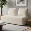 Sofá Modular 2 Lugares Block 148 cm Pes Madeira Boucle TCE 1010 MOLL